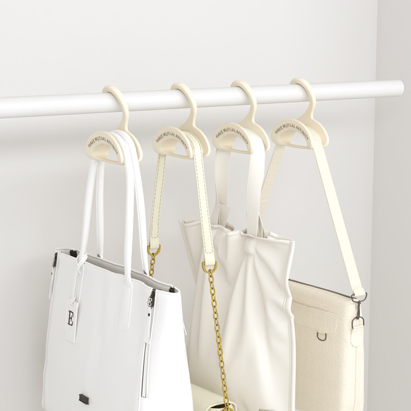 Bolsa de perchero apilable gancho de almacenamiento de armario artefacto bolsa sin costuras rack bufanda de seda lazo arco rack