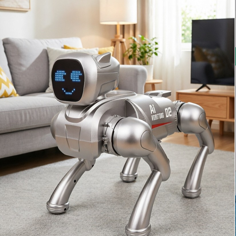 Niños AI inteligente robot perro juguete puzzle regalo de cumpleaños acompañante robot educación de control remoto programación perro mecánico