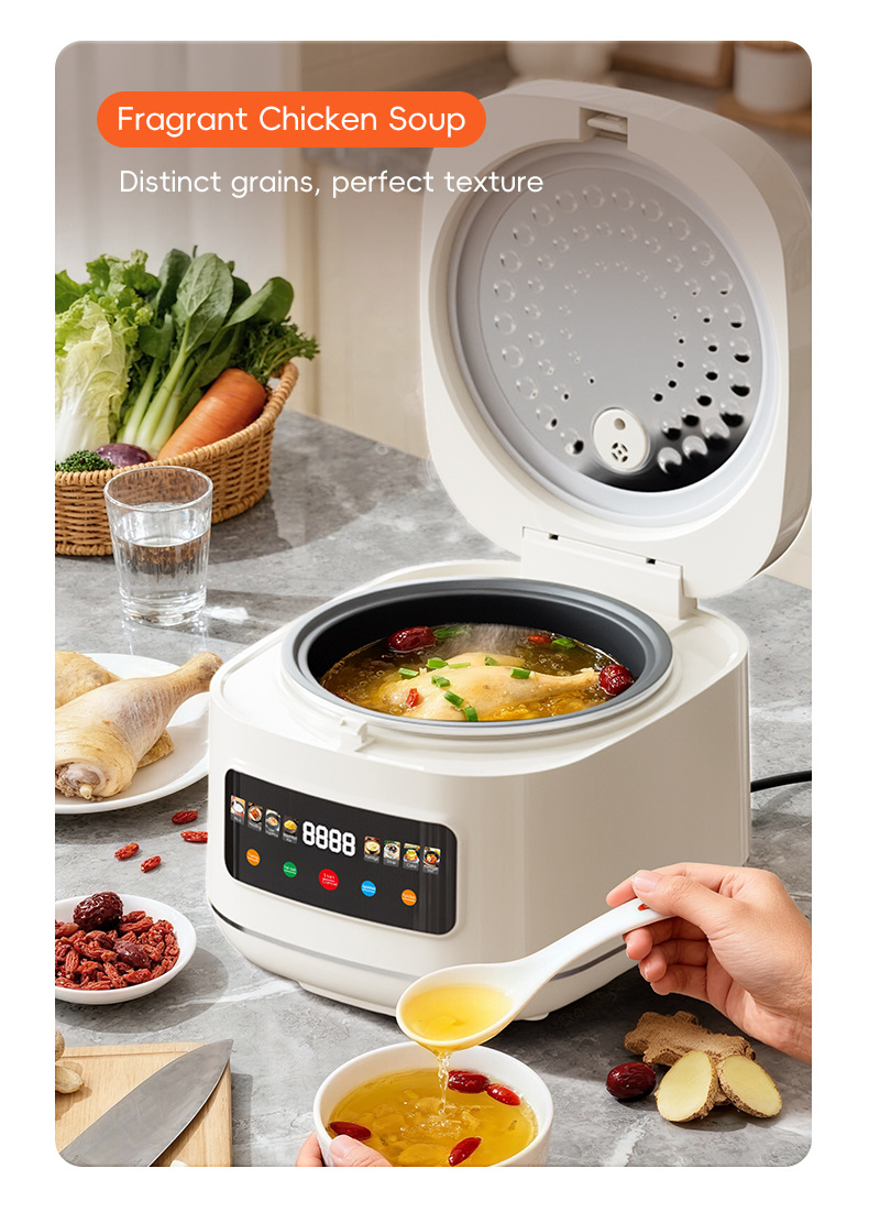 Reiskocher Cross-Border 5L Großes Fassungsvermögen Haushalts-Smart-Touchscreen Reservierung Multifunktions-Reiskocher_voghion.com