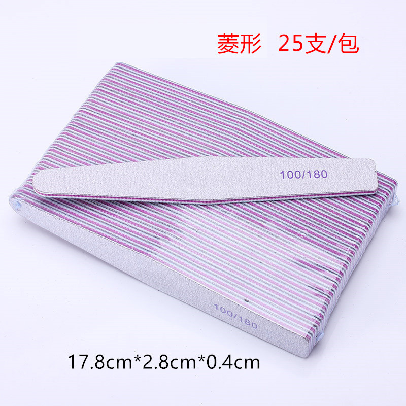 Nail tool sanding bar shaping nail file removal nail polish glue straight rhombus file bar direct factory supply