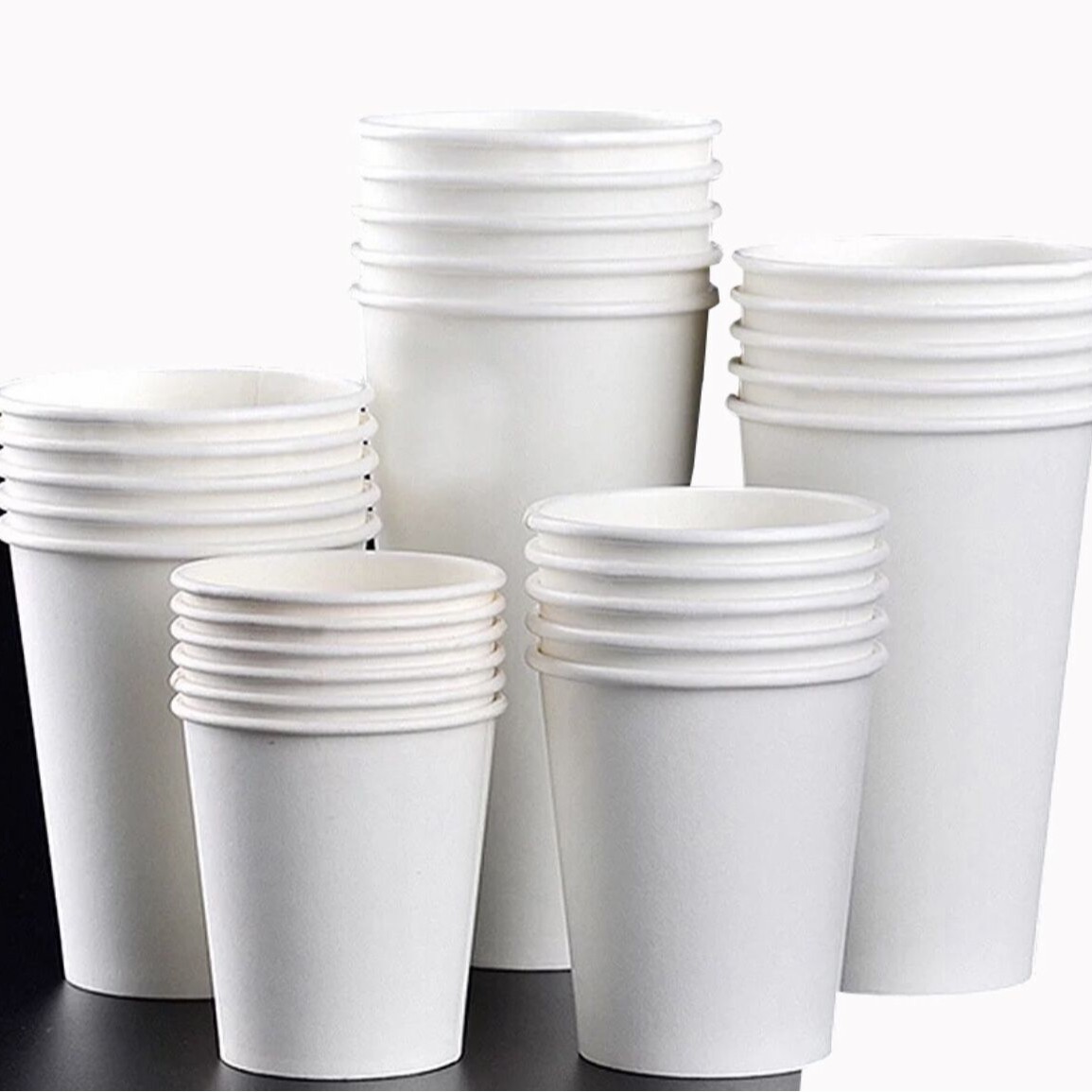 8oz/270ml一次性家用喝茶/果汁/咖啡加厚白色纸杯