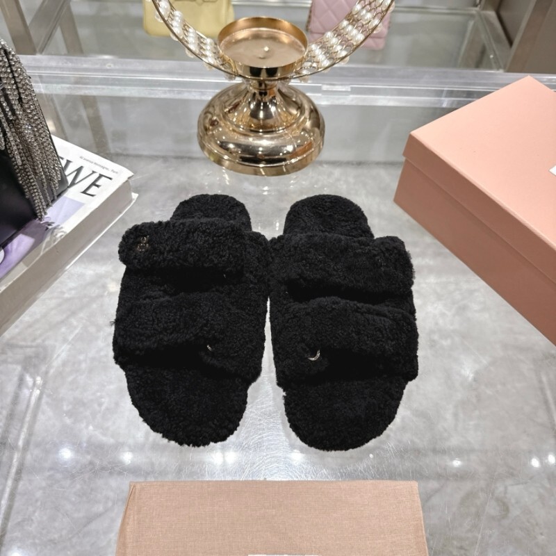 鼎版  25秋冬新款真皮羊羔毛拖鞋厚底外穿女皮毛一体松糕底毛毛鞋|undefined
