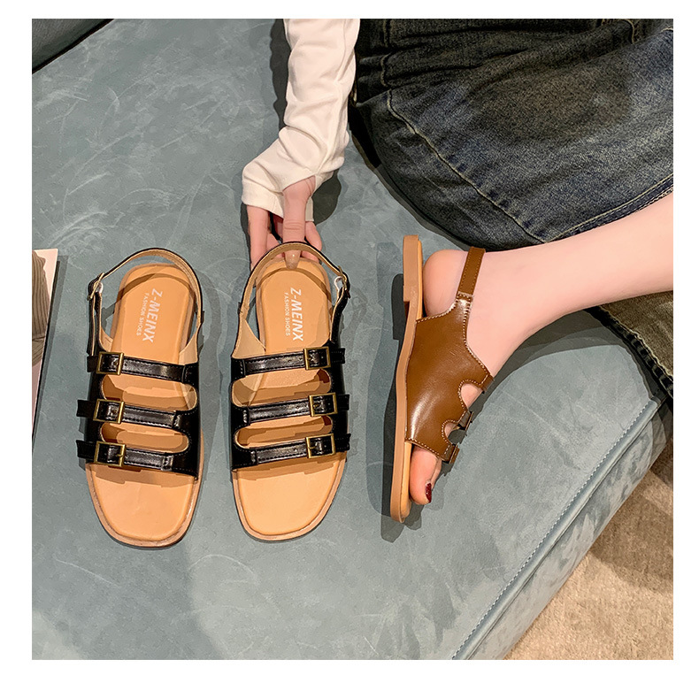 Damen Römersandalen Mit Flacher Sohle Für Den Sommer_voghion.com