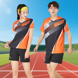 Badminton Suit Men's and Women's Summer 2023 New Quick-drying Sweat-absorbent Short-sleeved Slim-fit Table Tennis Suit Skirt Competition Suit