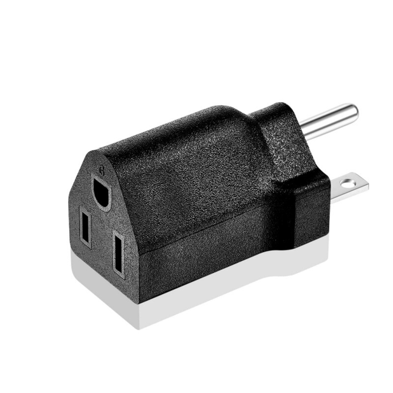 6-15P to 5-15R American plug adapter 3-pin electrical converter plug 15 amps to 10 amps