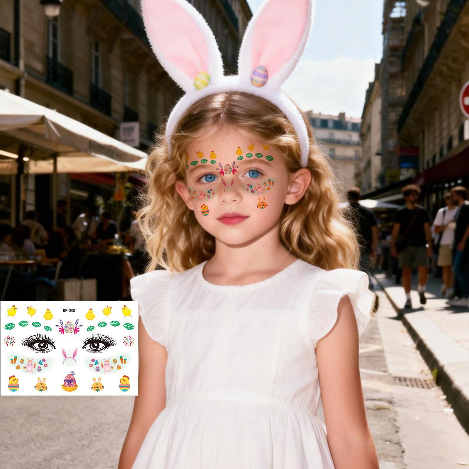 Tatuajes Temporales Infantiles de Pascua Papel de Transferencia de Agua Impermeable para Fiesta