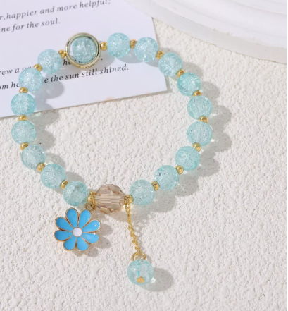 S060-Pulsera Margarita Azul Claro#SZ–842