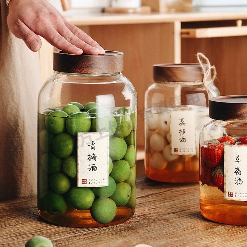 泡酒玻璃瓶专用酒瓶空瓶子食品级密封罐青梅杨梅酿果酒罐存酒容器