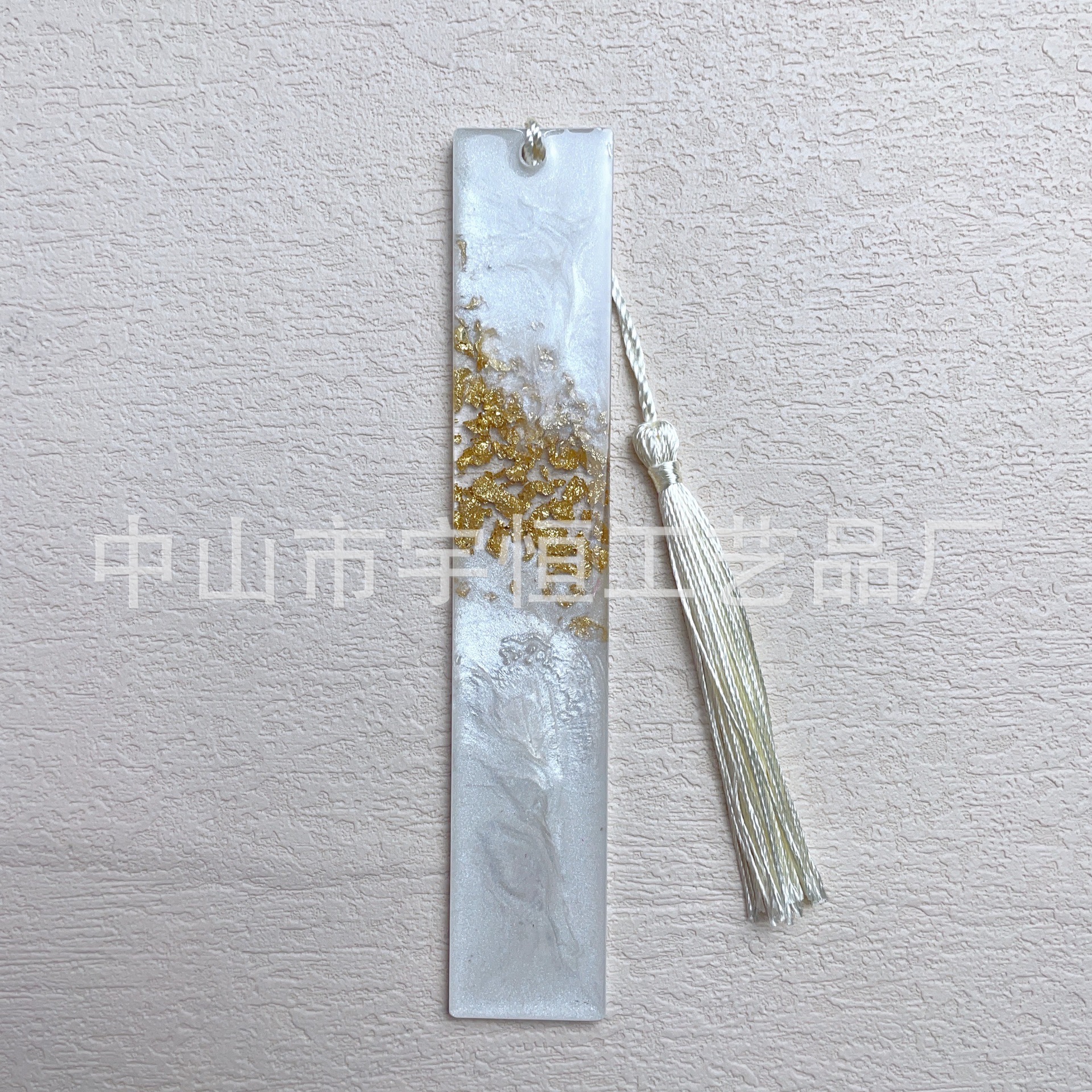 금박 책갈피 흰색 1호