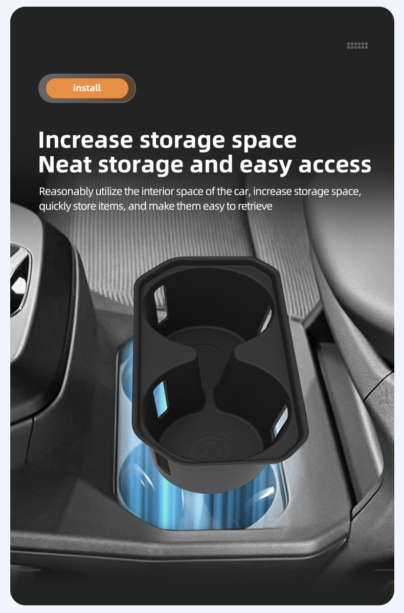 Suitable for 26 models of Toyota C-HR, this center console cup holder cover and CHR protective anti-slip mat is a specialized car accessory for modification