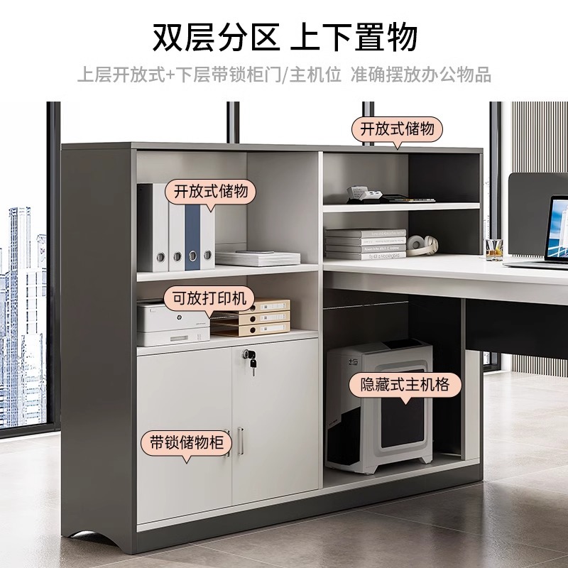 Mesa de personal combinación de mesa de trabajo simple de cuatro pantallas de mesa de personal de computadora mesa financiera