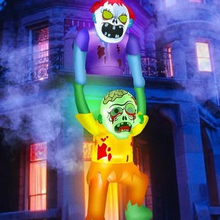 Cross-border Amazon Halloween Inflatable 3.8m Hanging Ghost Skull Horror Prank Layout Decorative Courtyard