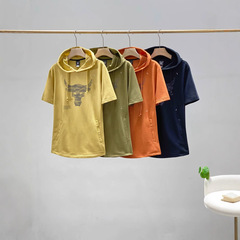 2025半袖上着tシャツプリントtシャツ男女夏青年ゆるい半袖tシャツ上着6872