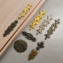 圆形仿古木盒合金角码