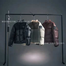 新款北家82b短款羽绒服秋冬季立领女士短款防风保暖时尚拼色外套.