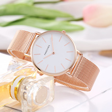 韩国梵思臣女士简约石英手表带米兰女小众高级感锌合金水晶石手表