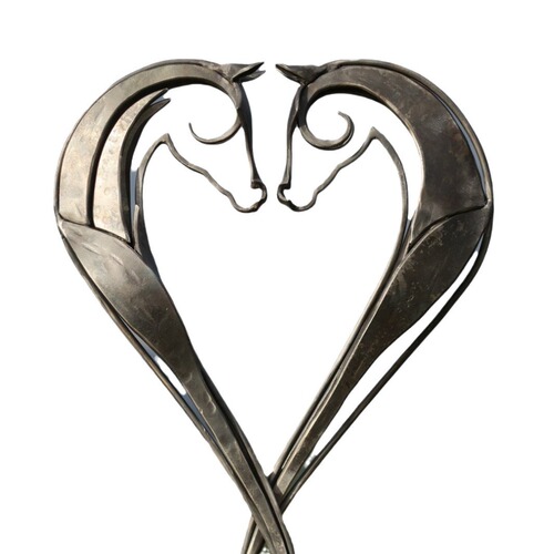 Cross-border Kiss Horse Sculpture Metal Craft Ornament Horse Sculpture Modern Statue Ancient Style