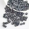 Square plastic acrylic beads with letters, beaded bracelet handmade, 6mm
