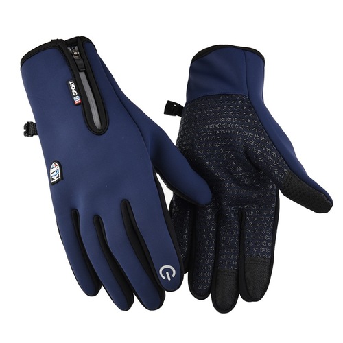 Autumn and winter new men's and women's gloves with velvet to keep warm, cold-proof and waterproof touch-screen long finger gloves for cycling and driving cross-border supply