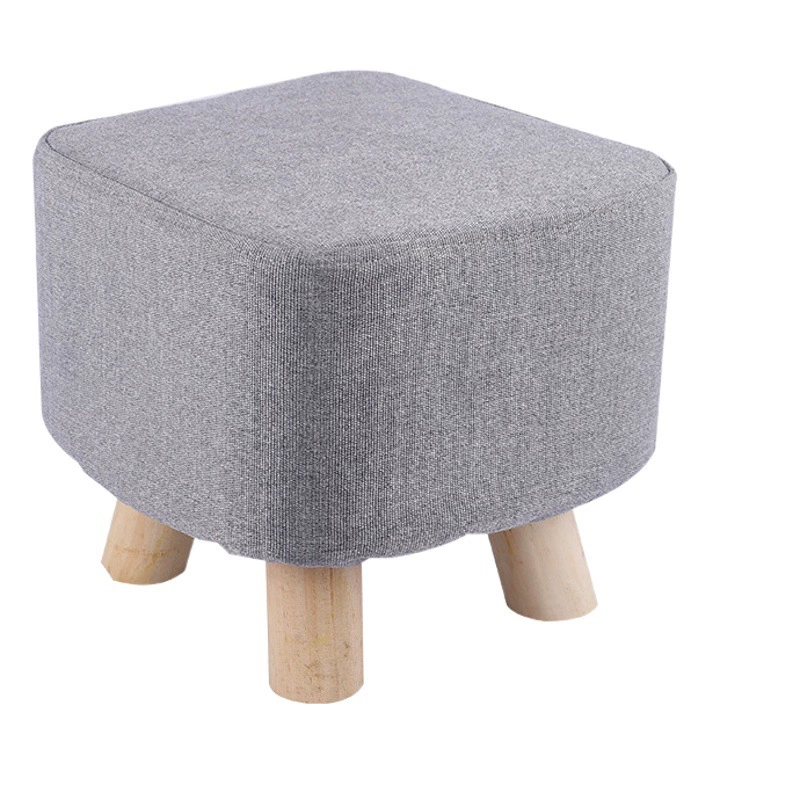 Сплошной цвет ткани табурет Пеленальный стул небольшой деревянный табурет диван табурет твердой древесины квадратный табурет деятельности подарок табурет для печати логотипа