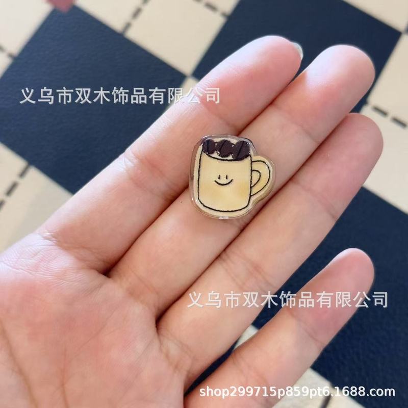 印花浮雕奶酪汉堡面包板材串珠 diy手链手机链包挂车挂饰品配件|undefined
