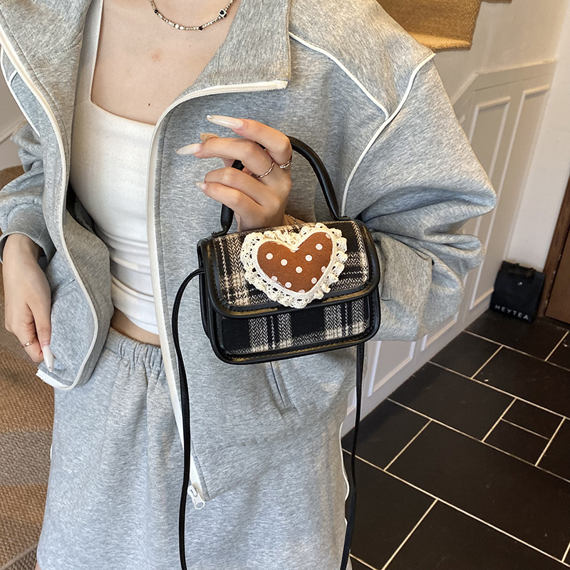 Bolsas de mano de encaje dulce para niños y niñas, bolsas de mano a cuadrícula, mini bolsas de mochila para bebés, nuevos accesorios para niños.