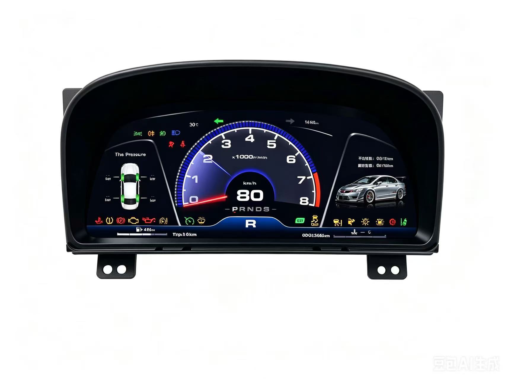 Compatible with Honda 8th generation Civic 2006-2012, full LCD instrument panel non-destructive plug-and-play modification and upgrade