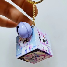 猫猫版小马宝莉魔方小挂件迷你钥匙扣小批发娃娃机精品店潮流挂饰