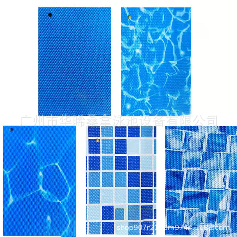 跨境现货批发 泳池衬里 泳池胶膜内衬防滑防水规则马赛克胶膜卷材
