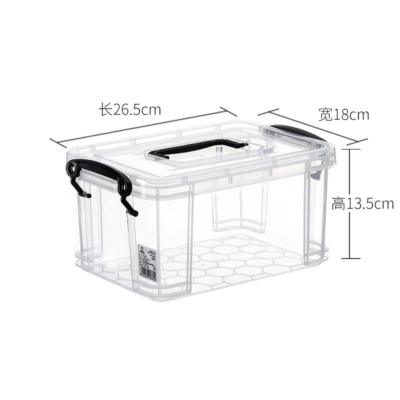 Caja de almacenamiento transparente de ángulo recto, caja de plástico gruesa resistente a la compresión, caja de almacenamiento para ropa doméstica de gran tamaño, cojín