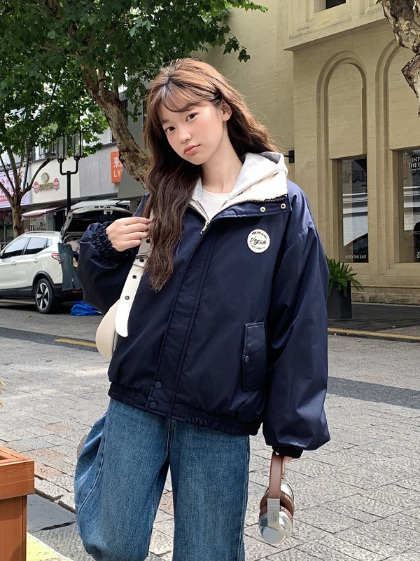 小个子棉衣棉服女2025年新款学生棉袄羊羔毛学院风超好看夹棉外套|undefined