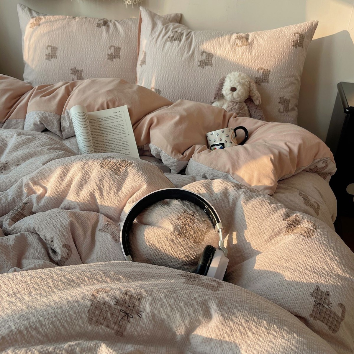 Ultra-soft Bubble Bedding Set With Duvet Cover And Bed Sheet_voghion.com