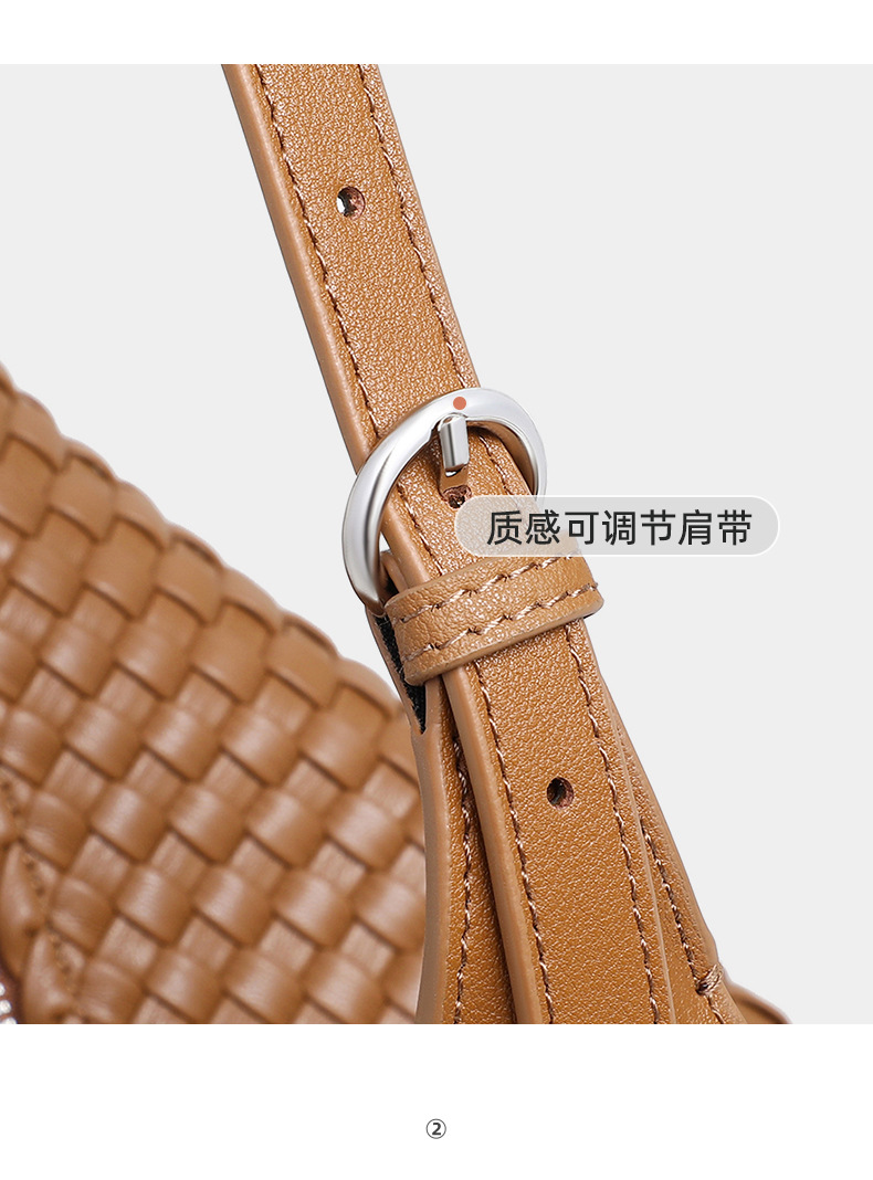 Túi tote nữ cỡ lớn đeo chéo kiểu vintage handmade dệt — màu nâu, màu trắng ngà, màu tím hoa cà chi tiết 7