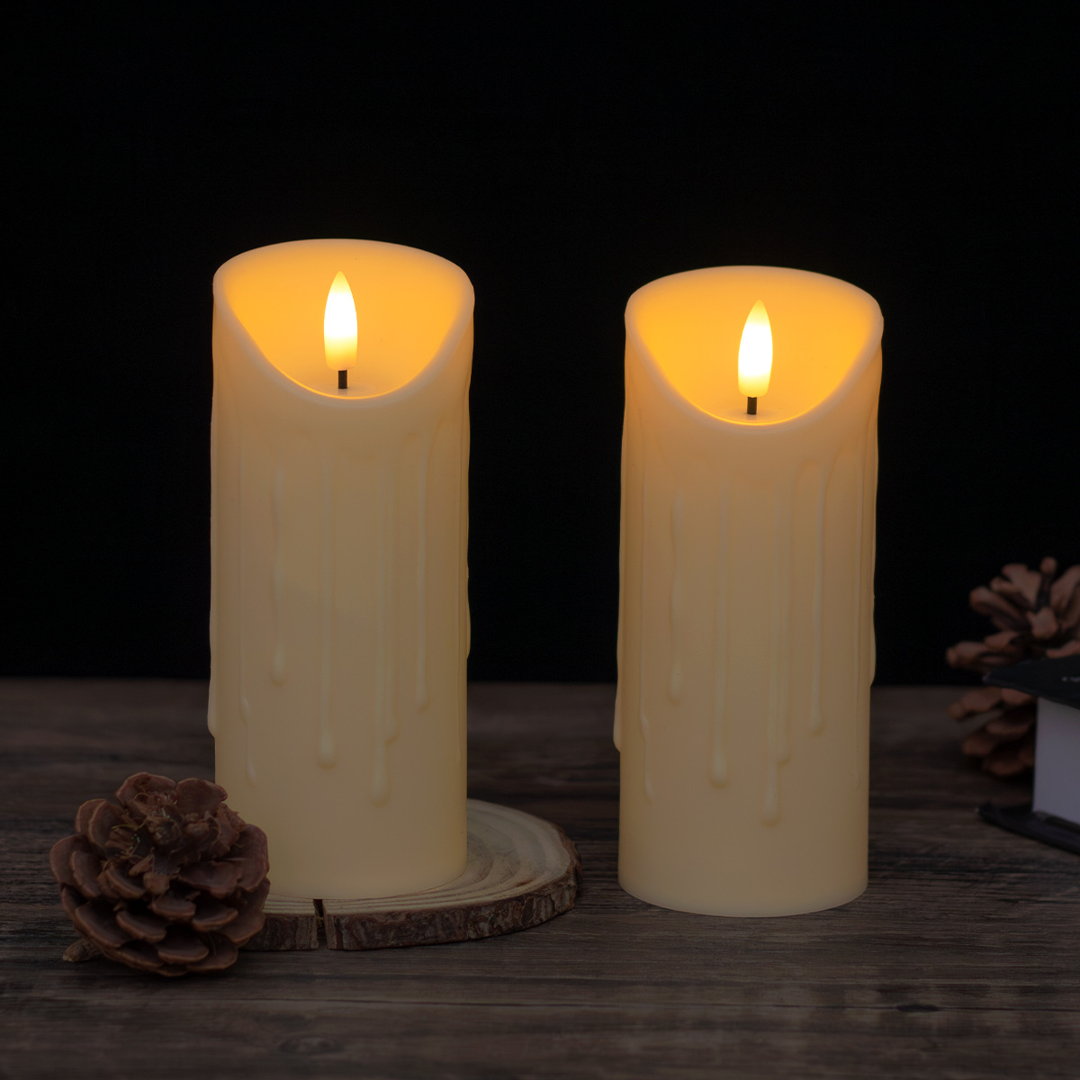 LED luz de vela electrónica Navidad fiesta de Halloween ambiente suministros de diseño lámpara de vela de simulación luz de ambiente de boda