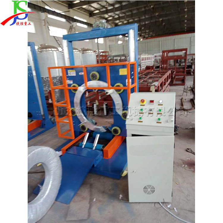 Máquina de embalaje de tubería de calefacción por suelo térmico máquina de embalaje de bobina de anillo de acero de goma máquina de embalaje de anillo de regulación de velocidad de conversión de frecuencia de escritorio máquina de embalaje