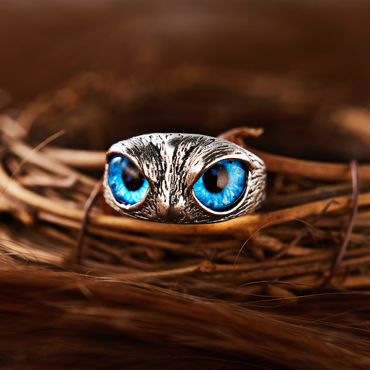 Boundary popular retro owl ring personalized fashion animal ring ring ring_voghion.com