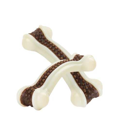 Yite Pet Toys Eat and Play Cowhide Ring Reward Alone Teething Stick Chew Glue Bone Resistant Chewable Dog Toy
