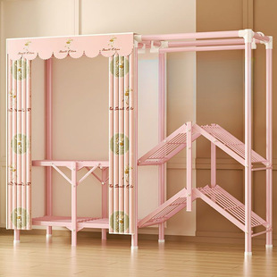 Wardrobe Installation-Free Folding Cloth Wardrobe for Home Bedroom Rental Room Simple Wardrobe Thickened and Reinforced Strong Aoyue