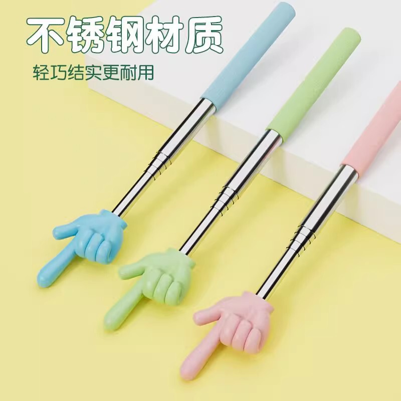 Macaron Finger Reading Stick Retractable Finger Teaching Stick Pointer Finger Stick Baton Ruler Home Kindergarten Teaching Stick