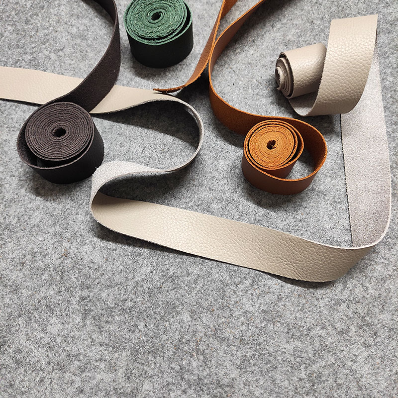 彩色小荔枝纹头层牛皮条包边缠握把手工diy制作皮料0.7mm