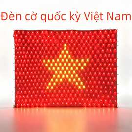 跨境工厂越南国旗灯批发优质LED户外网灯孔雀灯防水新款渔网灯串