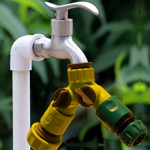 Garden irrigation faucet 4 points/6 points internal thread connector one point two nipple plastic with switch garden water diverter