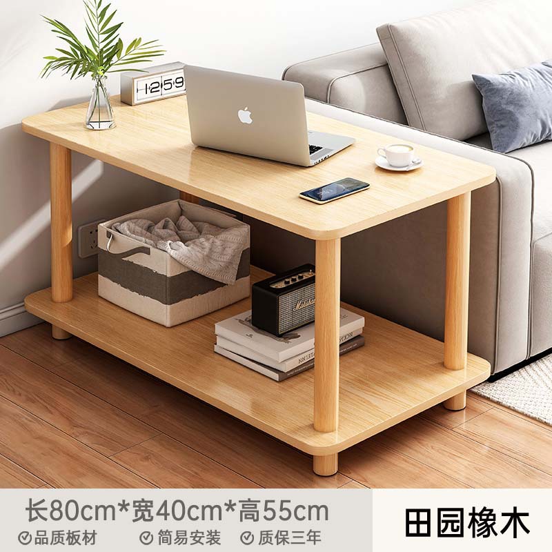 Sofá de lado de la sala de estar moderna y simple mesa pequeña simple casa doble mesa cuadrada cuadrada balcón mesa de té pequeña
