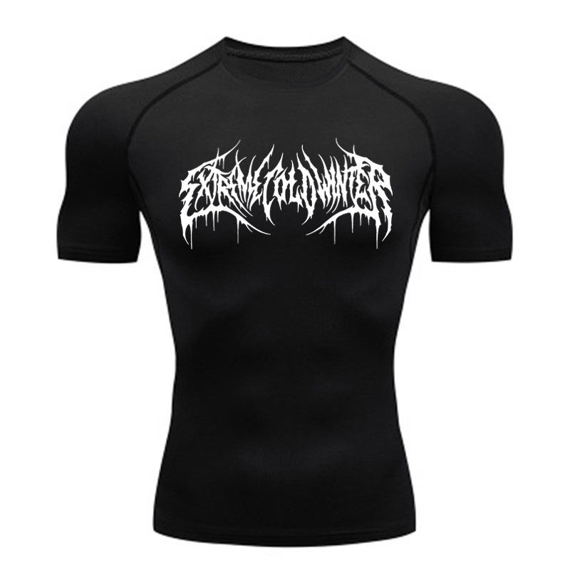 Men's Y2K Anime Quick Dry Sports T-Shirt Breathable Sweat Wicking Running Base Layer Gym Training Top Elastic Fit Short Sleeve