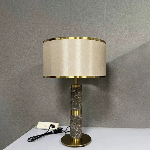 Marble design table lamp for living room, lantern for bed, light luxury style, American style, high-quality style