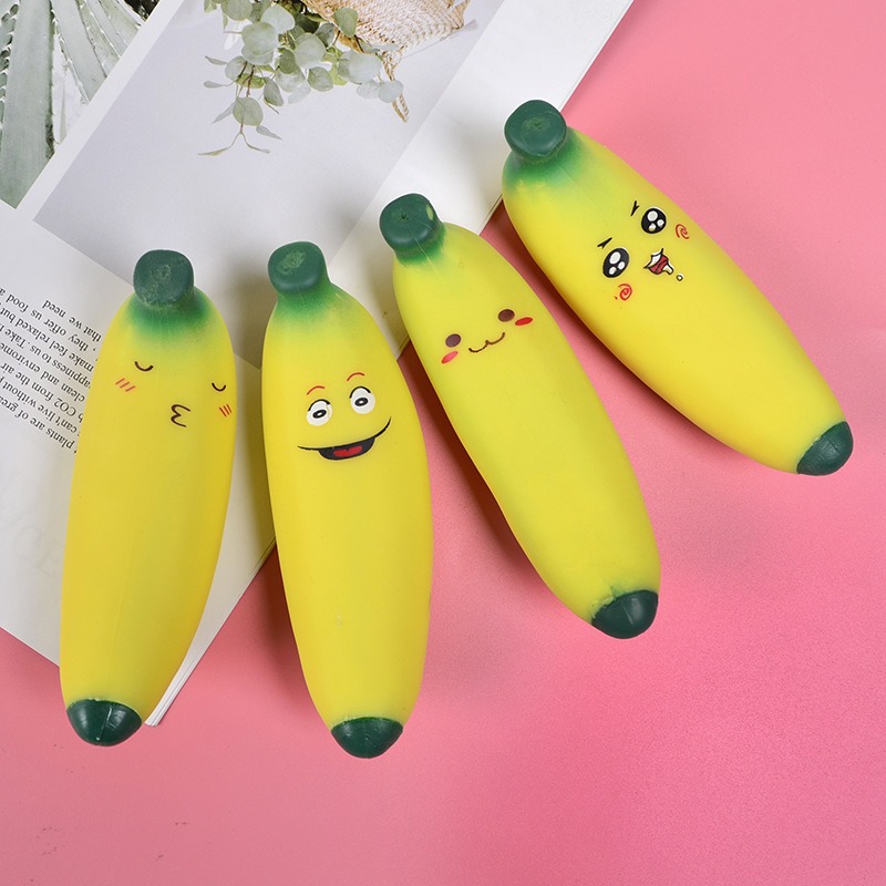 Cross-Border Popular Banana Squeeze Toy Tpr Stress Relief Toy Squeeze Prank Toy Direct from Manufacturer