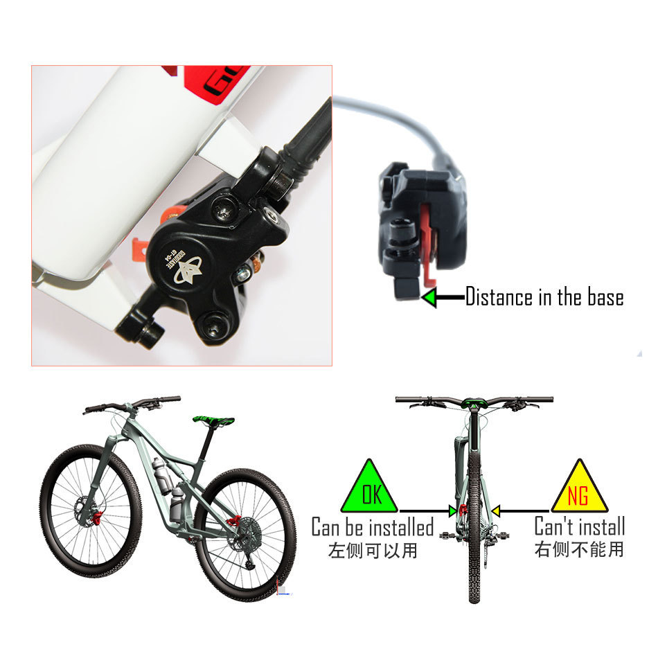 GT03 [Instalación izquierda] Conducir en nombre del freno de aceite de corte de energía bicicleta eléctrica scooter disco de aceite freno de disco hidráulico