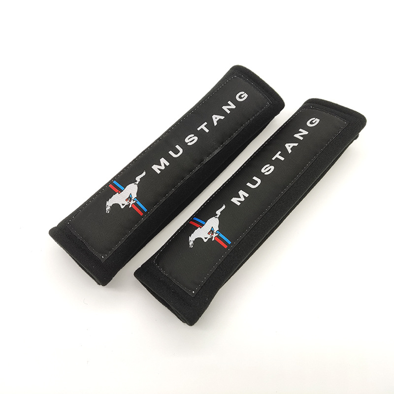 Seat belt shoulder pad — Tengyuan Cotton Cover Pair - mustang-black
