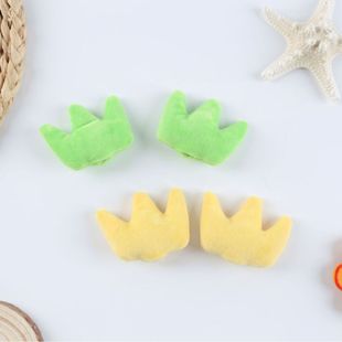 Japanese soft velvet fabric baby jewelry accessories two-color crown plush brooch felt bag children jewelry accessories