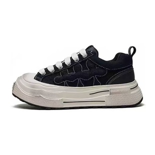 Replica Wang Hedi Ensemble Series Plum Blossom Canvas Shoes Men's and Women's Retro Trendy Brand Sneakers Thick-Soled Casual Dirty Shoes